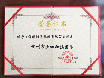2018授與:団委錦州市五四紅旗団委